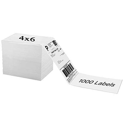 OausTect 4x6 Shipping Label 4000 Fanfold Labels for Rollo, Zebra Direct Thermal Printer, with Perforations - size: 4000 Labels