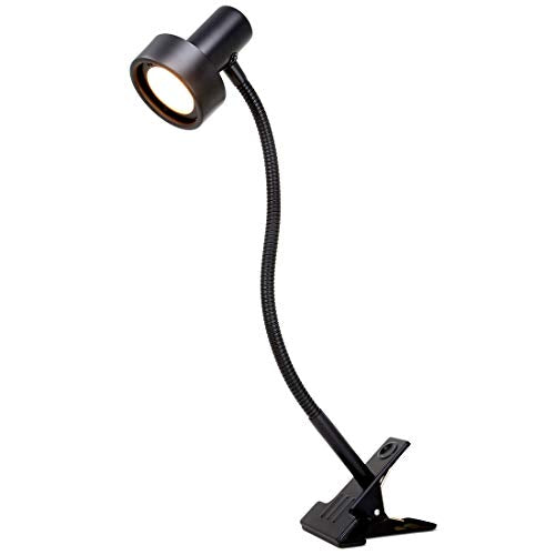 O’Bright Luxor - Dimmable LED Desk Lamp with Gooseneck (Black-Clip on) - color: Black-Clip on