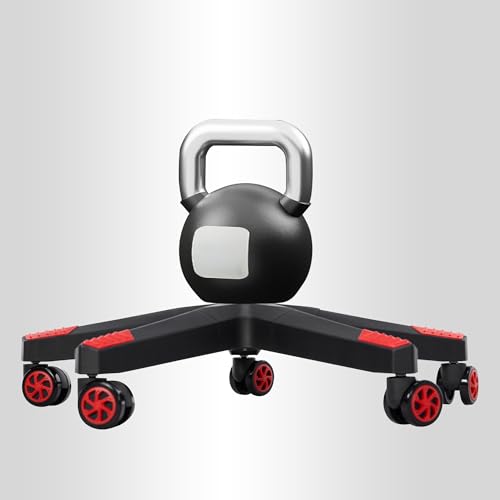 28" Heavy Duty Nylon Gaming Office Chair Base Replacement Part with Wheels | Computer Chair Base Legs with 5 Casters - color: Red