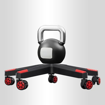 28" Heavy Duty Nylon Gaming Office Chair Base Replacement Part with Wheels | Computer Chair Base Legs with 5 Casters - color: Red