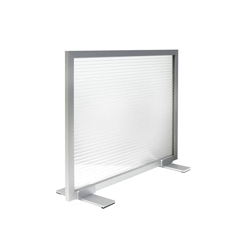 OBEX Polycarbonate Free Standing, Desktop Divider, Home Office Accessories, Portable Privacy Screen, 24" x 42", Translucent - color: Translucent, size: 24"H X 42"W