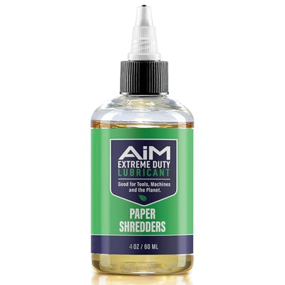 AiM Paper Shredder Oil/Lubricant - 4 oz - Reduces Friction & Noise, Keeps Blades Sharp, Water-Repellent - Ideal for Paper Shredders, Shredding, No Sheets - Made in the USA - size: 4 oz Shredder Oil