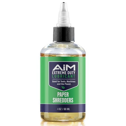 AiM Paper Shredder Oil/Lubricant - 4 oz - Reduces Friction & Noise, Keeps Blades Sharp, Water-Repellent - Ideal for Paper Shredders, Shredding, No Sheets - Made in the USA - size: 4 oz Shredder Oil