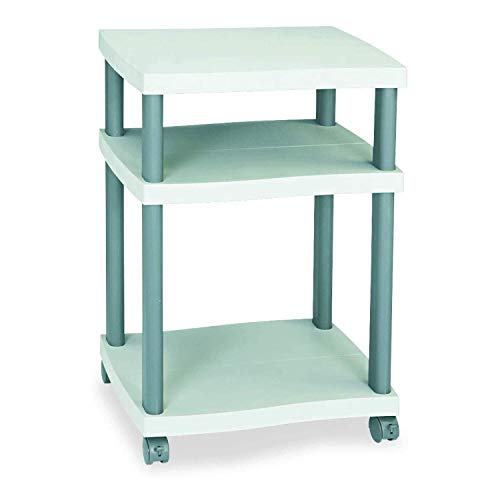 Safco Products 1860GR Wave Desk Side Printer Machine Stand, Light Gray - style: Desk Side