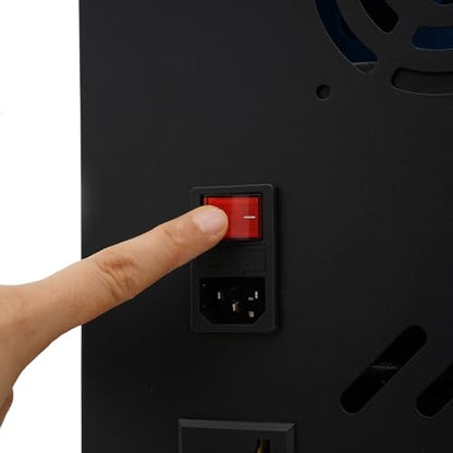 20-Device Cell Phone Charging Cabinet, Lockable Steel Charging Station - color: Black, size: 20-Device