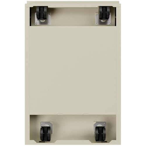 Hirsh 23-in Deep Mobile Pedestal File 2-Drawer File/File. Full Width Pull. Beige - color: Putty
