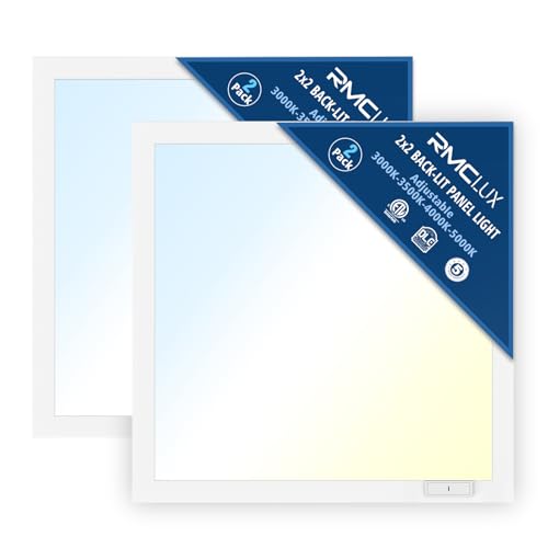 2x2 LED Panel Light 2Pack,Up to 6000 Lumens,AC120-277V | 5Power Options (20–40W),4CCT Choices (3000–5000K),0-10V Dimmable,ETL&DLC for Office Commercial Drop Ceiling - size: 2x2-2Pack