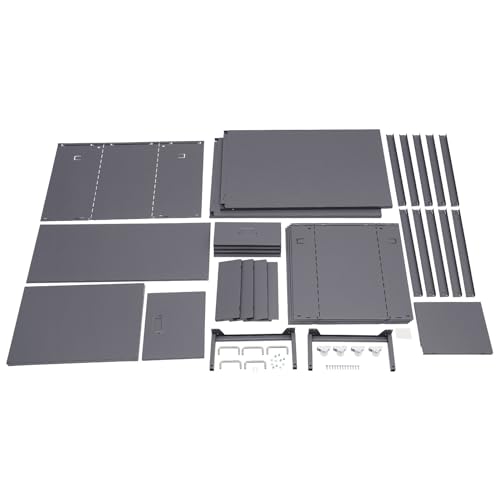 Metal Filing Cabinet with Wheels, 5 Drawers Mobile Storage Cabinet Small Printer Stand Vertical Organizer for Home Office - color: Grey