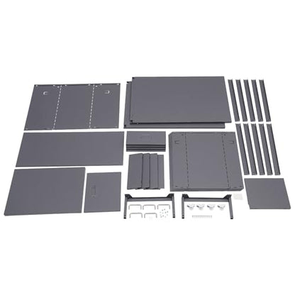 Metal Filing Cabinet with Wheels, 5 Drawers Mobile Storage Cabinet Small Printer Stand Vertical Organizer for Home Office - color: Grey
