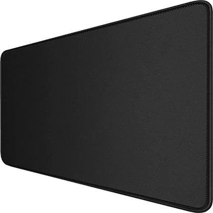 Large Extended Gaming Mouse Pad with Stitched Edges (31.5X15.7In) Mousepad - color: Black, size: 31.5L x 15.7W inches