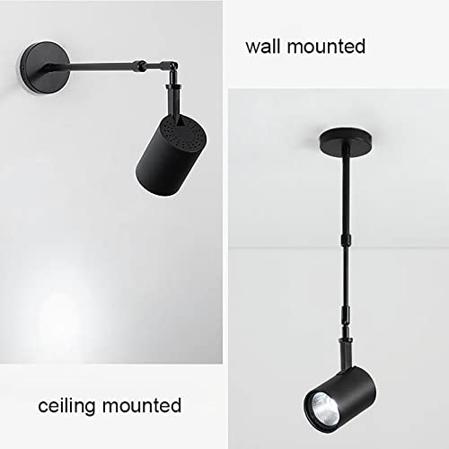ikanta Painting Display Spotlights 24W 3 Temperature 3000K 4000K 6000K Swing Arm Lights Wall Mount Hardwired,Ceiling Mounted Picture Lights Spotlights for Accent Task Wall Art Exhibition