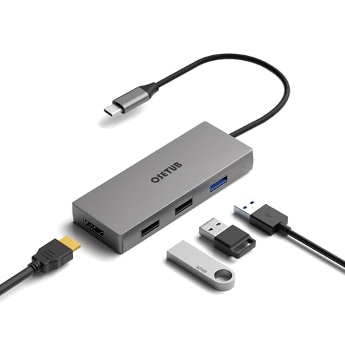 USB C Hub, 4 in 1 USB C to HDMI Multiport Adapter, with 4K HDMI, USB 3.0/2 2.0 Port Compatible with MacBook Pro/MacBook Air M1 2020 and More Type C Devices - size: 4 in 1 USB C HUB
