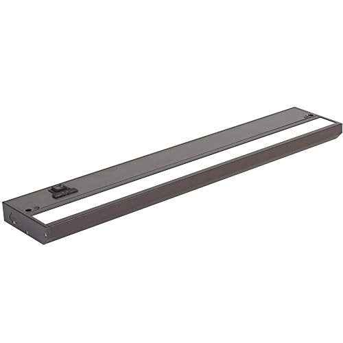 LED Under Cabinet Lighting Hardwired - 18 Inch Bronze | 3CCT, Dimmable, Low-Profile, Linkable Fixture, Plug-In Option & Hi/Low Brightness Control - color: Bronze, size: 18 Inch