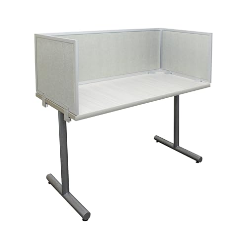 OBEX Acoustic Mounted Screen Privacy Panel Table Top Separator, Sound Blocking Desk Divider (Overcast, 18" X 42") - color: Overcast, size: 18"H X 42"W