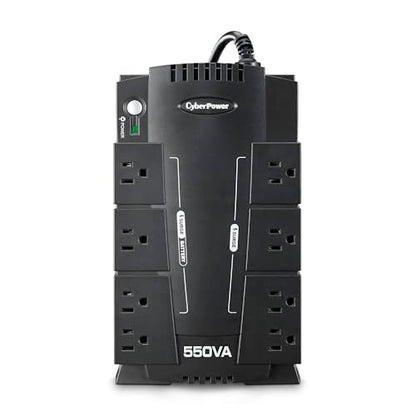 CyberPower CP550SLG Standby UPS Battery Backup and Surge Protector | Surge Protector, 550VA/330W, 8 Outlets, UL Certified - size: 550VA, style: Compact
