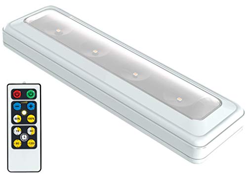 Warm White Wireless LED Light Bar - 8.5" L Under Counter Lights, Cabinet Lights with Remote, Capstone Lighting, Above Kitchen Sink Light, Battery Operated Wall Lighting - size: 1 pack, style: Remote Control