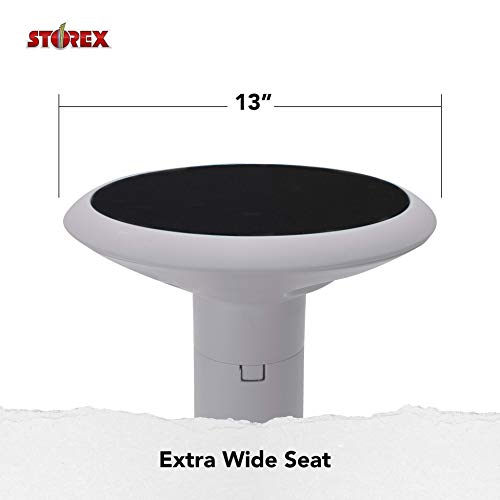 Storex Active Tilt Stool – Ergonomic Seating for Flexible Office Space and Standing Desks, Adjustable 12-24 Inch Height, Gray (00322U01C) - color: Grey, style: 24-inch
