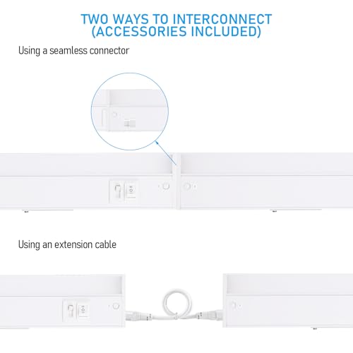 TORCHSTAR 4-Pack 12 Inch 5CCT LED Under Cabinet Lighting Aluminum, White - color: White, size: 12 Inch