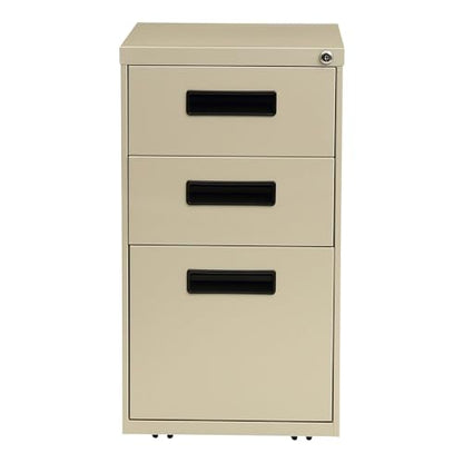 Alera PA53-2820PY Three-Drawer Metal Pedestal File 16w x 19-1/2d x 28-1/2h Putty