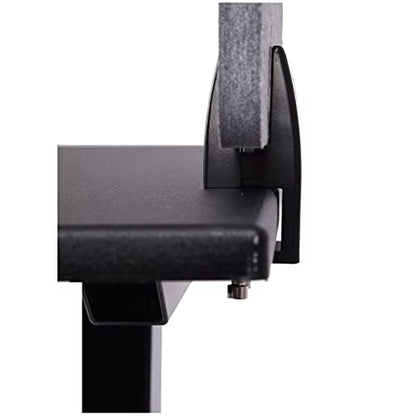 Stand Up Desk Store ReFocus Raw Clamp-On Acoustic Desk Divider Mounted Privacy Panel to Reduce Noise and Visual Distractions (Anthracite Gray, 23.6" x 16") - color: Anthracite Gray, size: 24" X 16"