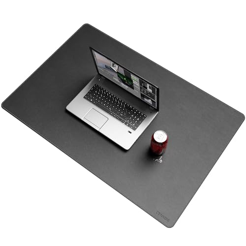 CENNBIE 35.5" x 23.6" Leather Desk Mat,Computer Mouse Pad (Black) - color: Black, size: 35.5" x 23.6"