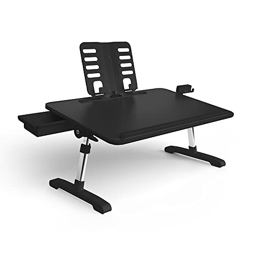 Limitless TotalDesk Portable Modern Workstation and Lap Desk with Adjustable Height & Tilt (Black) - color: Black