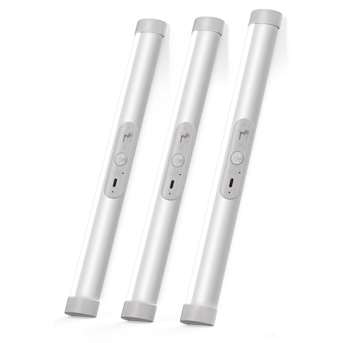 Joyzy Automatic Motion Sensor Closet Lights with Eye-Protection Design, LED Beads for Under Cabinet Wireless Lighting, Rechargeable Night Lighting for Wardrobe Pantry Light Closet Lighting - size: 3pack