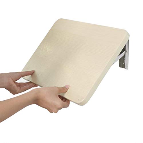 Small Wall-Mounted Folding Drop-Leaf Table,Wood Floating Shelf Computer Desk Workbench,Hanging DIY Bookshelf Office Shelves - size: 50 x 31 cm