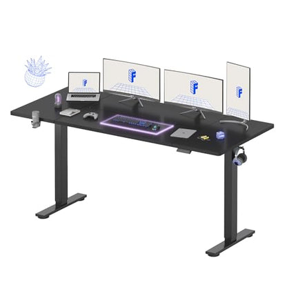 FLEXISPOT 79x32 Inch Electric Standing Desk, Black - color: Black, size: 79"x32"