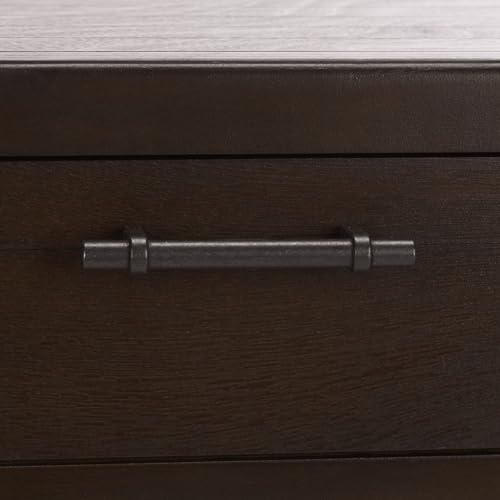 SAFAVIEH Home Collection – Filbert Dark Chocolate Writing Desk, 2-Drawer Traditional Desk, Classic Home Office Design (DSK5701E) - color: Dark Chocolate