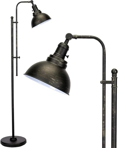 VONLUCE Industrial Floor Lamp 65", Adjustable Standing Lamp for Living Room - color: Aged Bronze