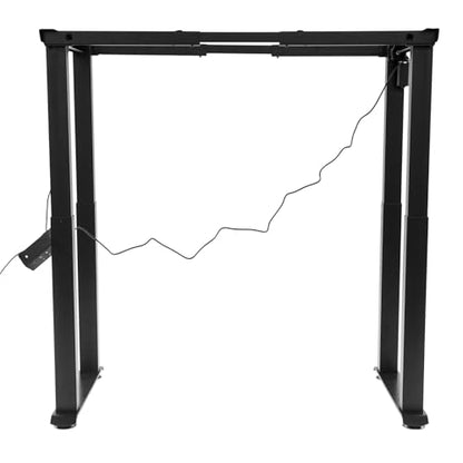 Electric 4-Leg Dual Motor Standing Desk Frame | Height Adjustable Standing Desk Frame | No Desktop | Anti-Collision Detection Stand Up Desk Frame Workstation | Black Frame Only