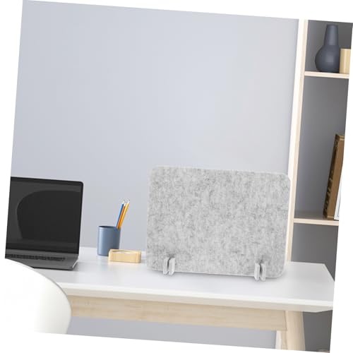 Lurrose Acoustic Desk Divider with Freestanding Design Noise-reducing Felt Panel for Office and Classroom Use Easy Installation Lightweight Gray Color