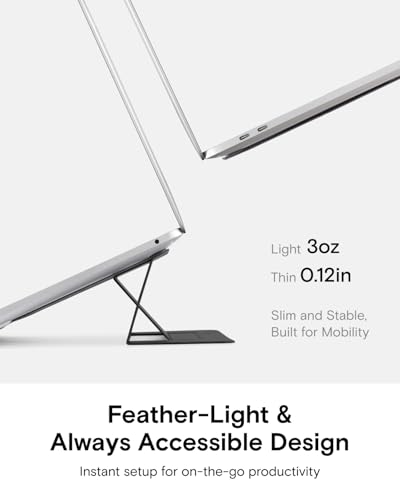 MOFT Invisible Laptop Stand, Stick-On Portable Laptop Riser for Mobile Work - color: Misty Cove, size: 11.6"-16" Laptops-adhesive