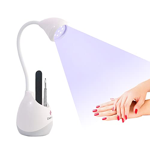 36W UV LED Nail Lamp, Gooseneck UV Light for Gel Nails Hands Free - color: Ya White