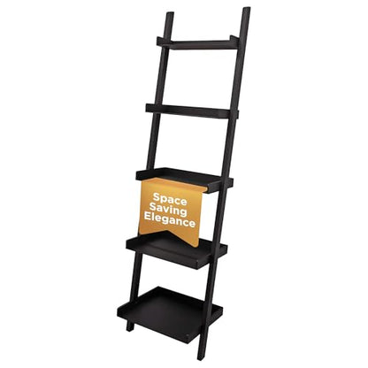 kieragrace Providence Hadfield Leaning Shelf - Matte Paint Black, 18" by 66" - color: Black