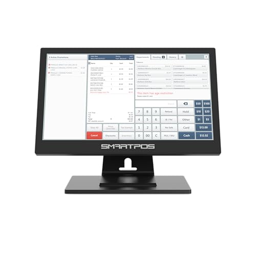 All-in-One SmartPOS NX Professional Cash Register for Small Business – WiFi POS System with Touch Screen, Customer-Facing VFD Display, Cash Drawer, Wireless Barcode Scanner, Thermal Receipt Printer