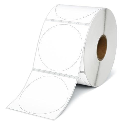 LLIKED 2 Inch Round Thermal Labels, 750 Direct Thermal Sticker Labels - size: 1 Roll