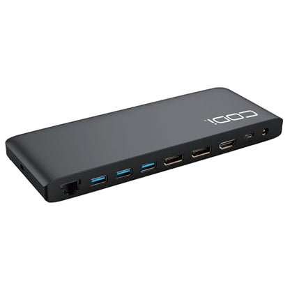 CODi Centro1202 Multi-Display USB-C Docking Station – Dual 4K Dock (2X DP & HDMI), 100W Power Delivery, MST Support, USB-A 3.0 Ports, Gigabit Ethernet, SD/MicroSD, Audio – Universal USB-C Laptop Dock