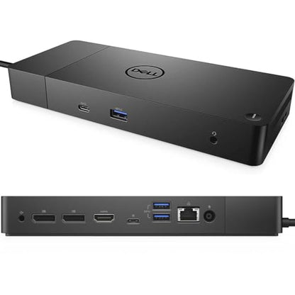 Dell WD19 Docking Station Bundle with USB-C and Dual Monitor Support - Full Package w/Dell WD19 Universal Dock, 180W Power Adapter, Thunderbolt 3 & Ethernet Cable, Cleaning Cloth (Renewed)