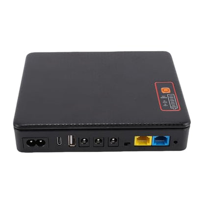Generic Compact Uninterruptible Power Supply with 12000mAh Battery Backup for Router Modem Camera, Portable Standby UPS Power Supply for Stable Network Connections, Suitable for Various Digital (US