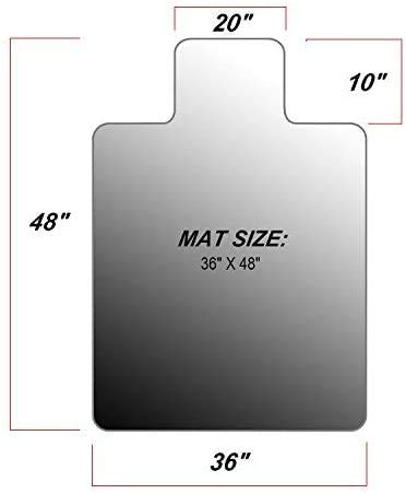 Azadx Clear Office Chair Mat 36'' X 48'', Durable Desk Chair Mat with Lip | Heavy Duty Plastic Office Floor Mat Under Rolling Chairs for Easy Glide and Protection (36" X 48" with Lip) - size: 36" X 48" with Lip