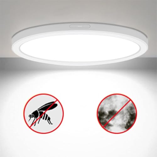 Flush Mount Ceiling Light Fixture - ETL Certified - 11 Inch Dimmable 3000K Warm White LED, 0.63'' Ultra Thin Round Design for Bedroom, Bathroom, Kitchen, Hallway, Basement, Closet (9-Pack)‌ - color: White, 3000K, size: 11 inch (9 Pack)