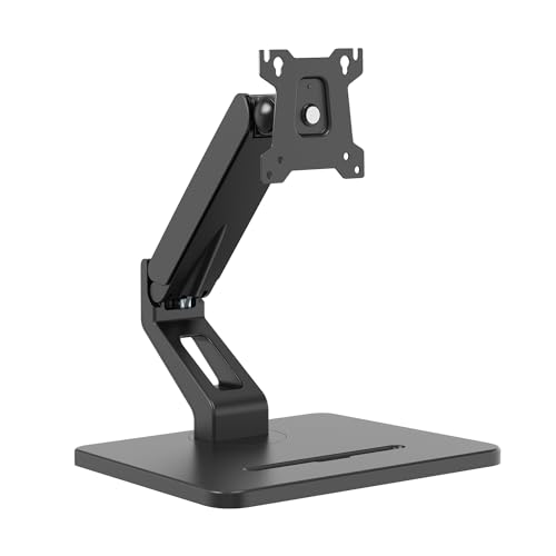 HUION ST500 Single Monitor Arm for 17-32 Inch Screens | Holds up to 22 lbs, Gas Spring Full Motion, Adjustable Monitor Mount, VESA 75x75 & 100x100mm - size: Freestanding