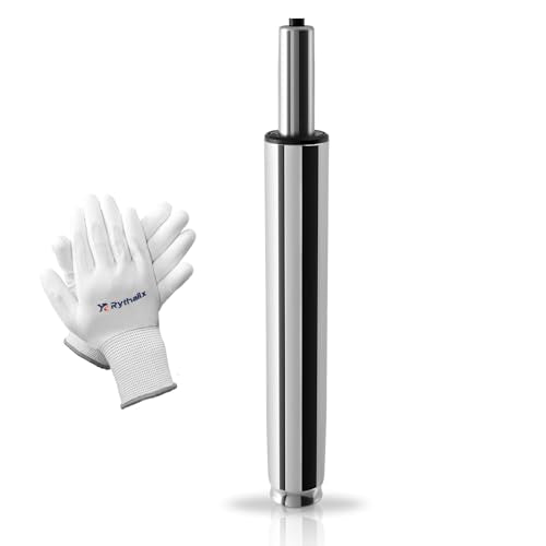 14-22 Inches Extra Long Office Chair Cylinder, TOP-Activated - color: Polished Steel, size: 8‘’ Height Range
