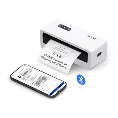 iDPRT Thermal Label Printer, Bluetooth 4x6 Shipping Label Printer, White - color: White-Mini