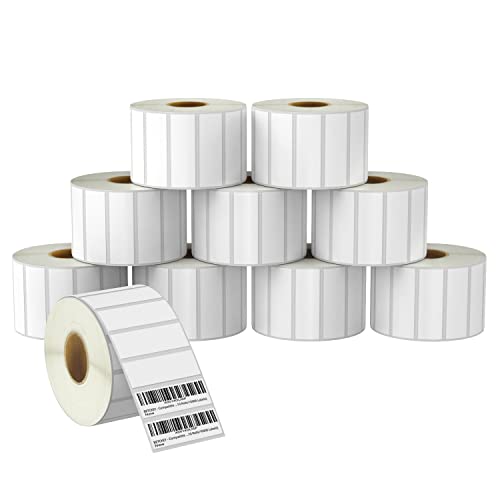BETCKEY - 3" x 1" (76 mm x 25 mm) Thermal Labels, [10 Roll/13750 Labels]