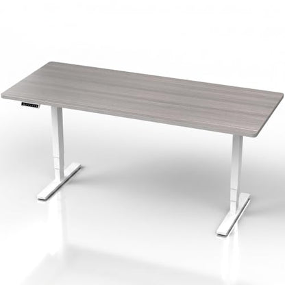 VIVO Dark Gray 71 x 30 in Standing Desk, DESK-KIT-2EW71G - color: Dark Gray Top / White Frame, size: 71 x 30 inch