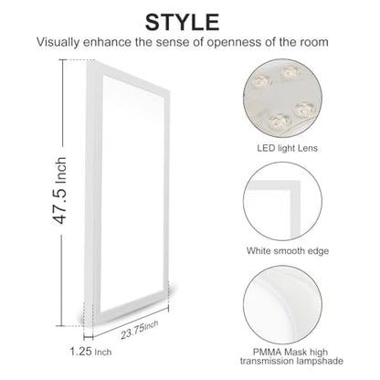 GT-Lite 2'x4' 5500 Lumen 4 Pack LED Flat Panel,Flush Mount and Drop Ceiling - color: White 4 Pack, size: 2x4 Feet