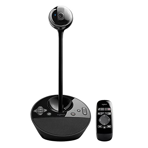 Logitech BCC950 Desktop Video Conferencing Webcam & Speakerphone - Black | Desktop webcam & speakerphone system for small rooms, 1-4 people, 1080p HD webcam, noise-reducing speakerphone, PC & Mac